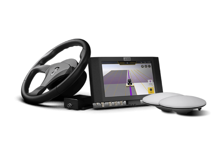 FJD auto steer system for tractor with GPS guidance, widely used in precision agriculture. Equipped with GNSS + RTK, high navigation accuracy of 2.5 cm.