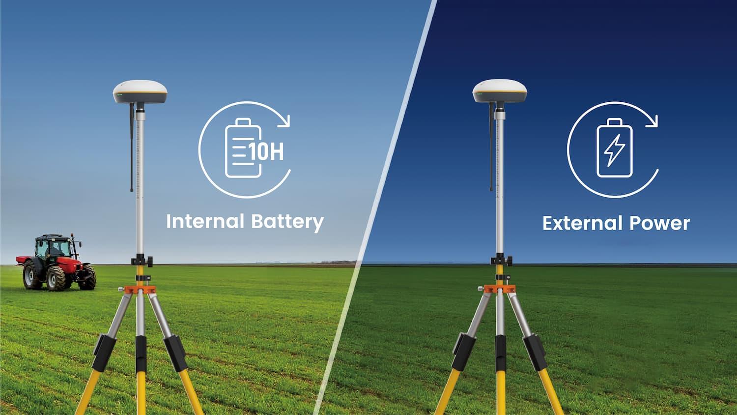 Powered by a high-capacity battery, this device offers up to 10 hours of battery life when used in base station mode. For extended use, you can pair it with an external energy storage device or power it continuously through utility power.