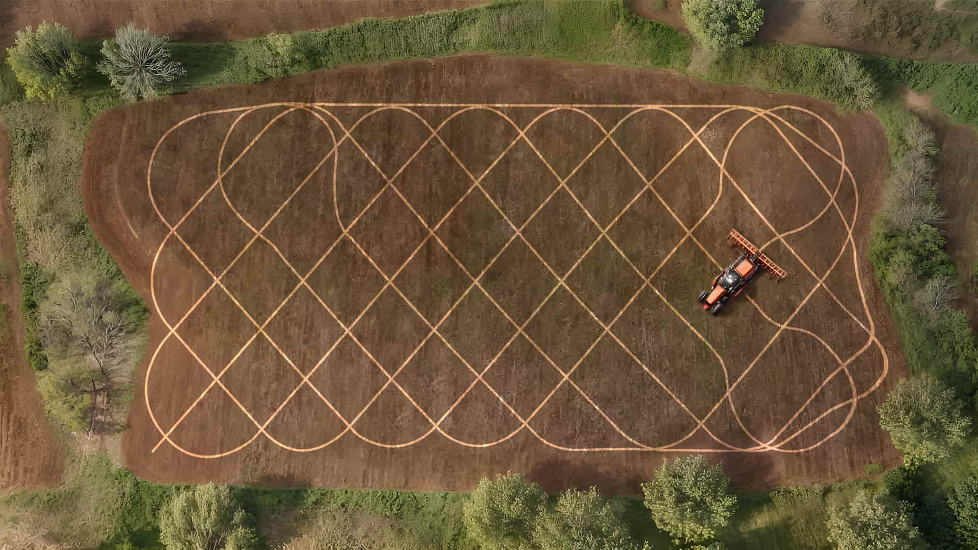 Generate optimal paths for efficient and thorough harrowing.  